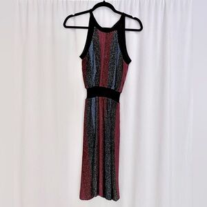 Parker Halter Party Dress / Pink, Red, Black and Blue + Shimmer! XS